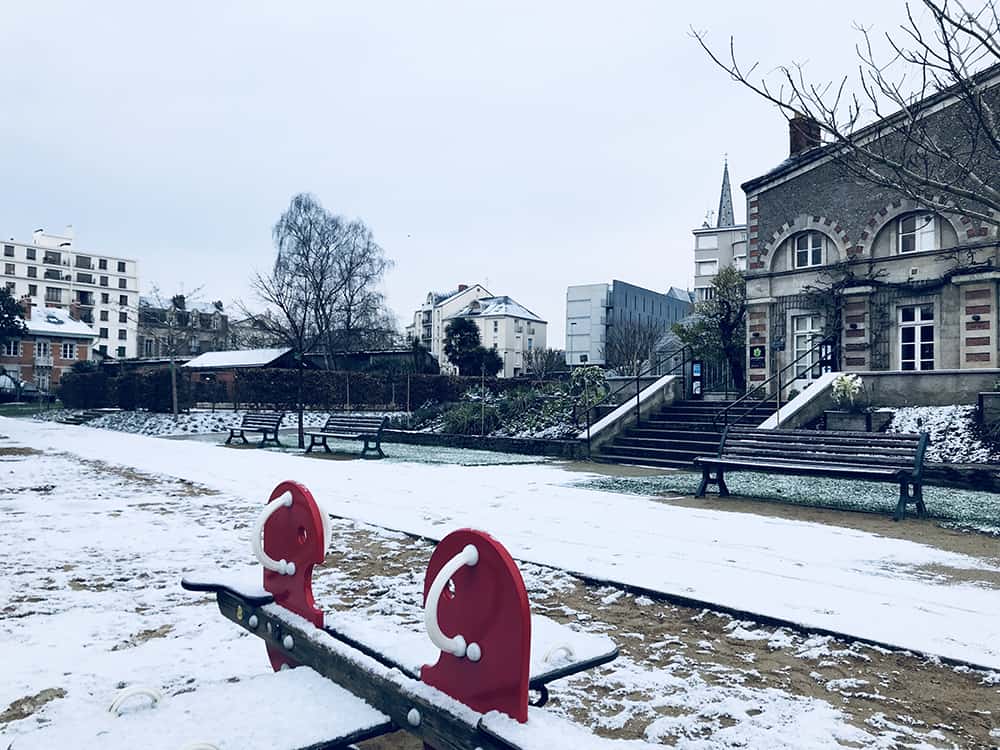 jardin des plantes neige