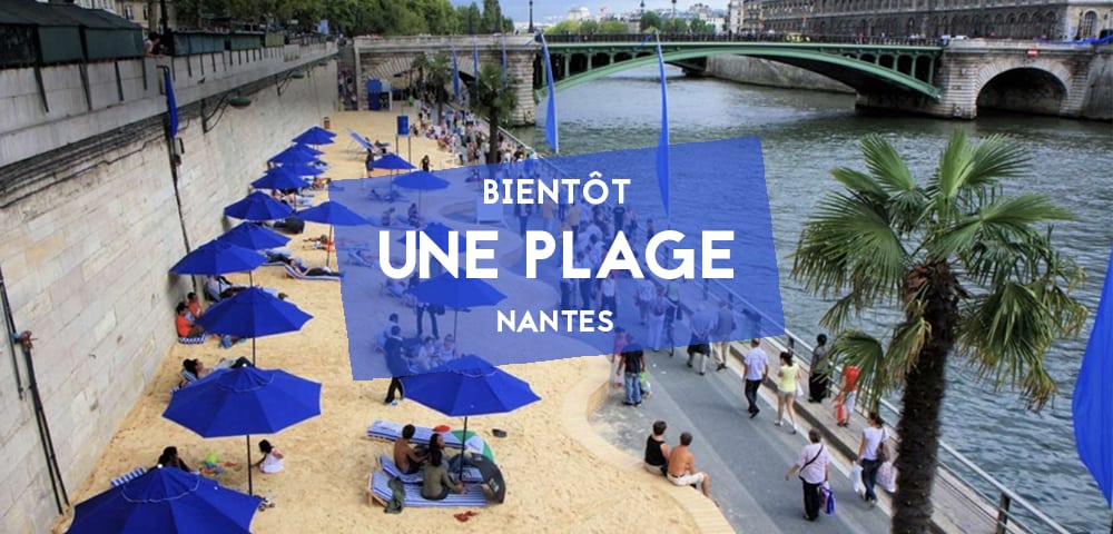 une plage en centre ville de nantes