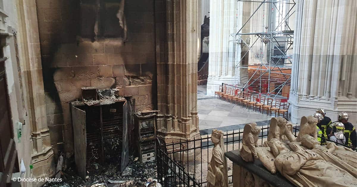 cathedrale de nantes incendie 2020