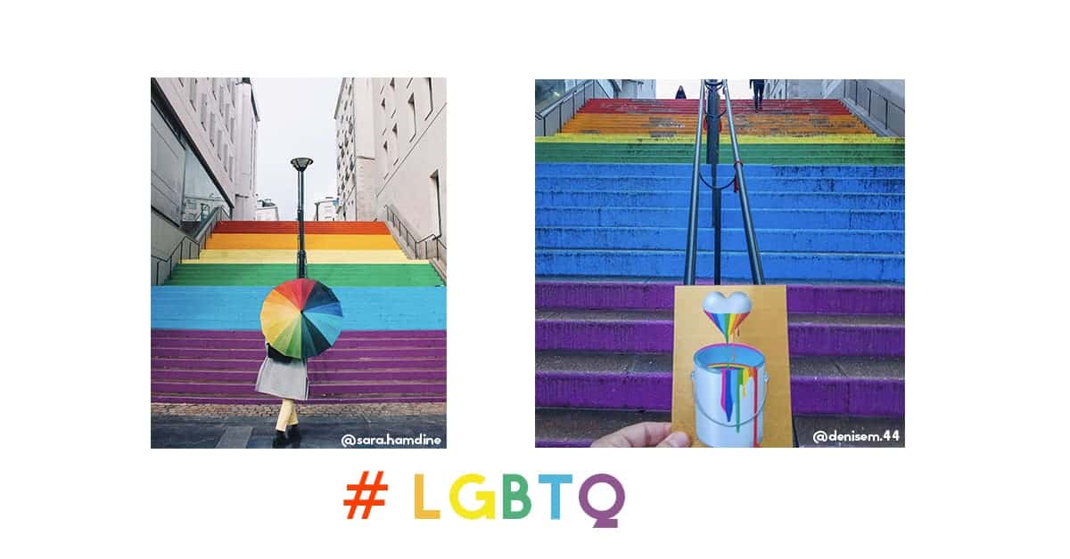 nantes escalier arc en cielrue beaurepaire top insta lgbtq