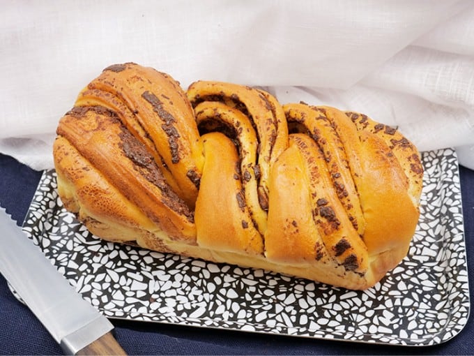 Babka à la pâte à tartiner maison de la boulangerie Barnabé