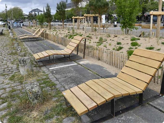 Méridiennes installées sur les bords de l'Erdre