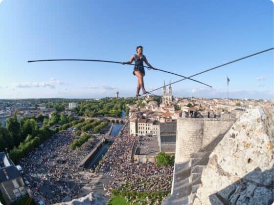 Funambule au-dessus de Nantes